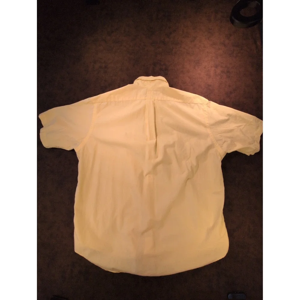 Polo Ralph Lauren Blake Mens XL Pale Yellow Short Sleeve Button Down Shirt